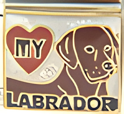 Love My Chocolate Lab with Heart