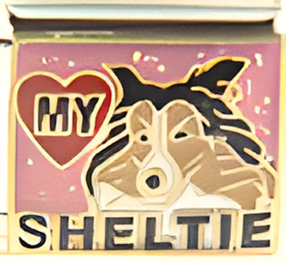 Love My Sheltie on Pink with Heart