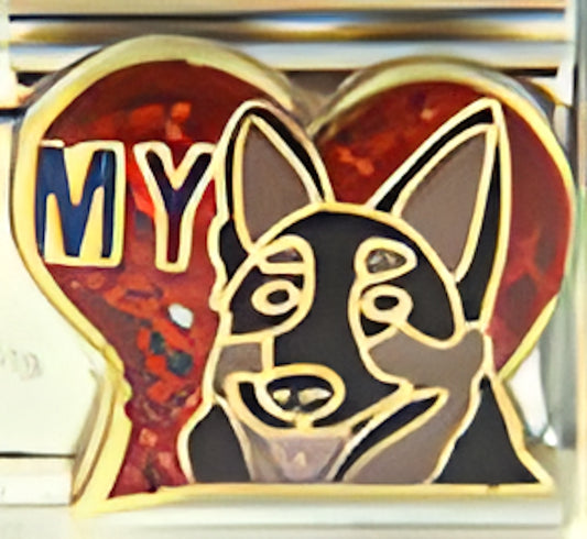My German Shepard in Red Heart