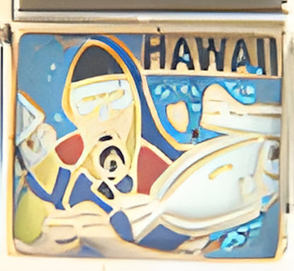 Scuba Diver with Hawaii Text