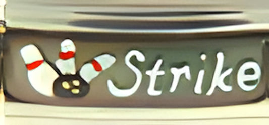 Glitter Superlink Color Changing Hand Painted Bowling Pins and Strike