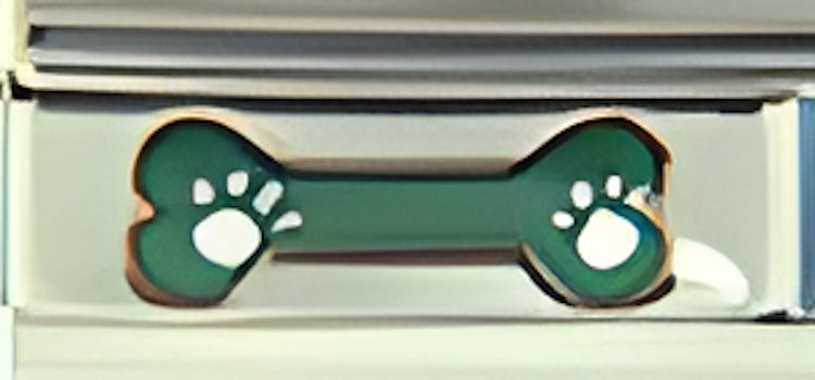 Superlink Color Changing Dog Bone with White Paw Prints