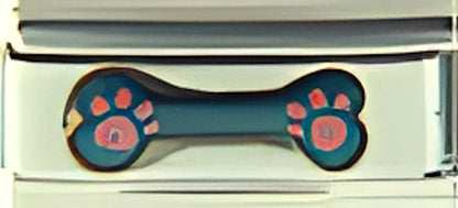 Superlink Color Changing Dog Bone with Pink Paw Prints