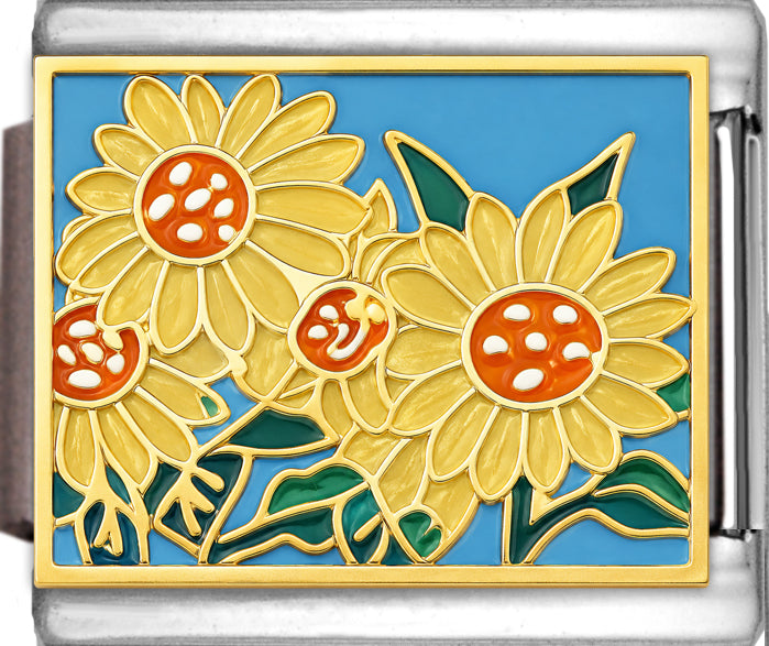 Sunflowers with Light Blue Background