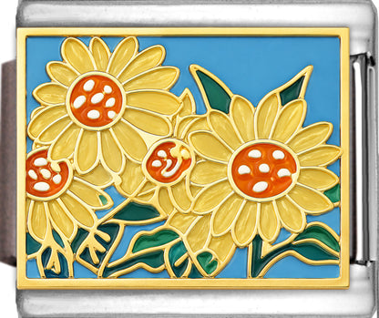 Sunflowers with Light Blue Background