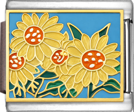 Sunflowers with Light Blue Background
