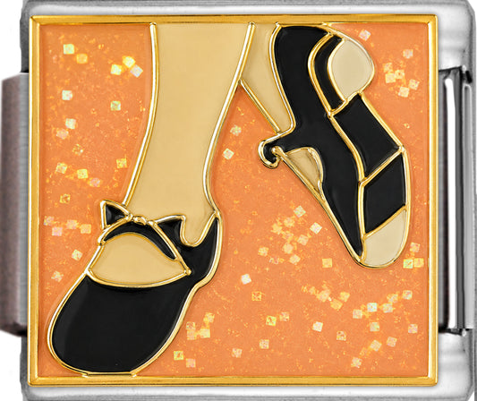 Tap Shoes on Sparkle Orange
