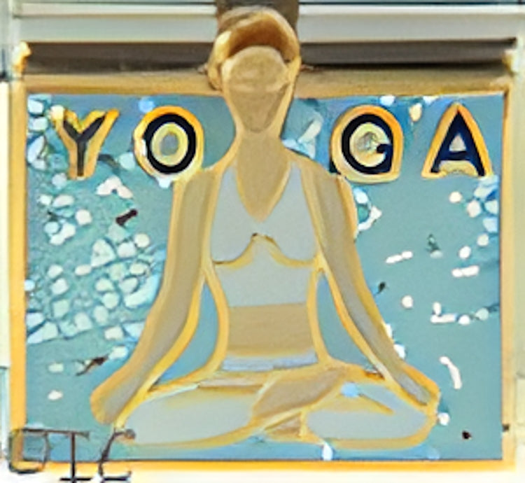 Yoga on Sparkle Blue