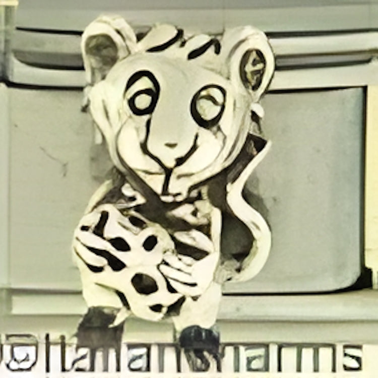 Handcrafted Sterling Mouse with Cheese
