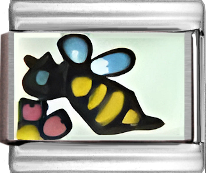 Italian Hand Painted Bee with Hearts
