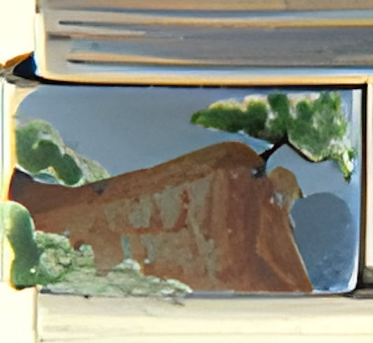 Hand Painted Cliff Scene