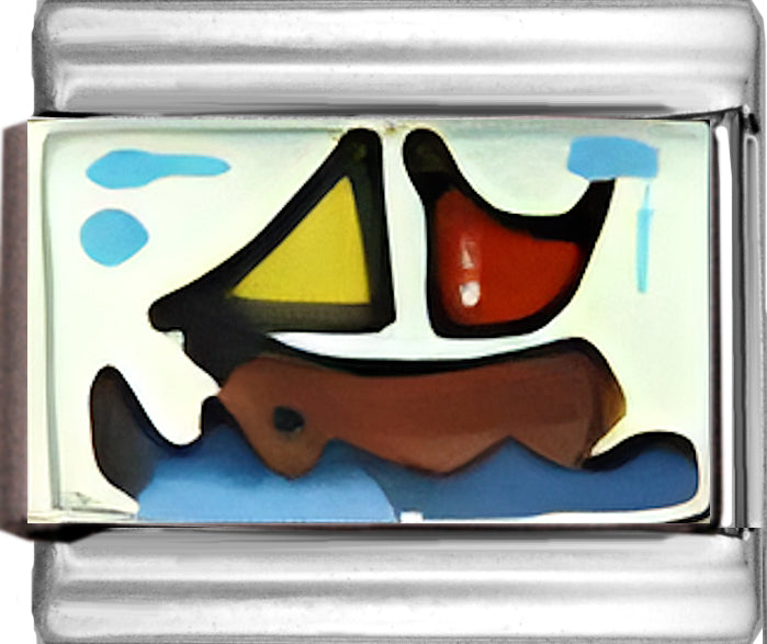 Italian Hand Painted Boat with Sails