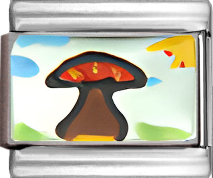 Italian Hand Painted Red Mushroom