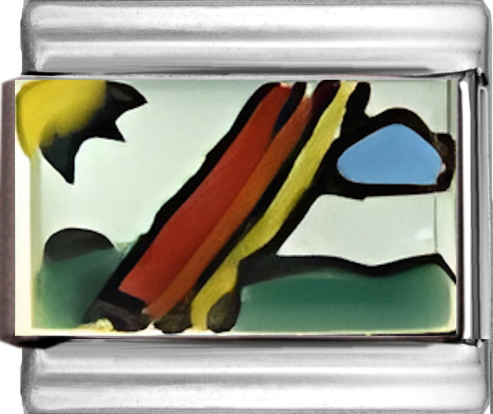 Italian Hand Painted Rainbow Nature Scene