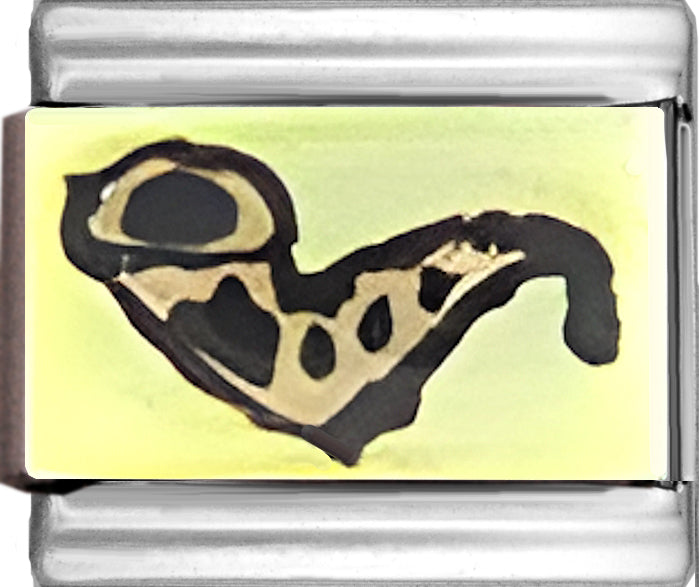 Italian Hand Painted Saxophone on Green