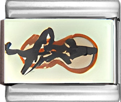 Italian Hand Painted Violin on White