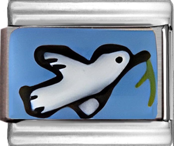 Hand Painted Dove with Branch