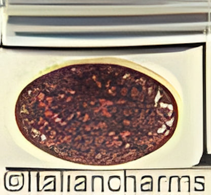 July Glitter Red Oval