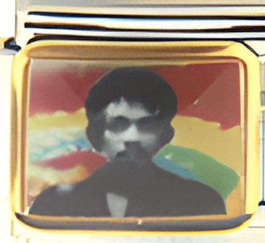 Jimi Hendrix with Tie Dye Background