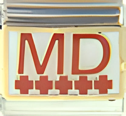 Red MD on White