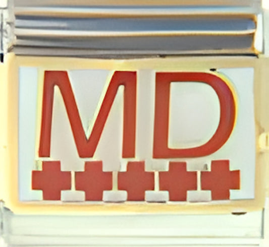 Red MD on White