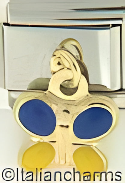 Dangle Butterfly with Blue and Yellow Wings