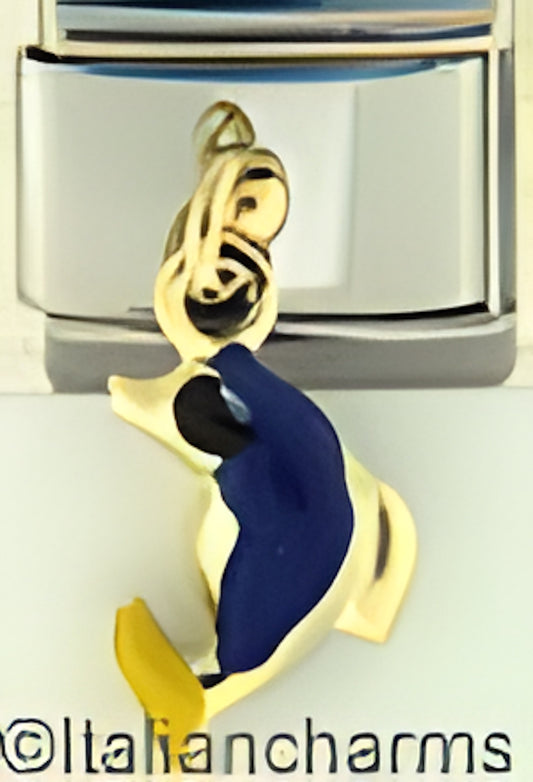 Dangle Puffy Blue and Yellow Dolphin