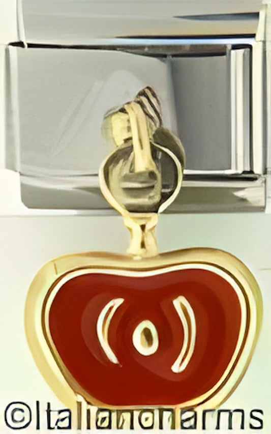 Dangle Green Apple with Red Center