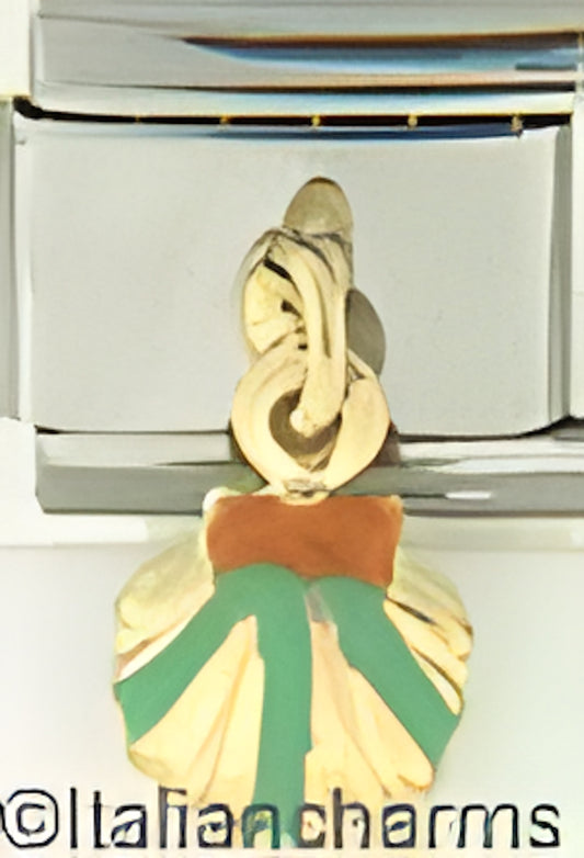 Dangle Green Shell with Yellow