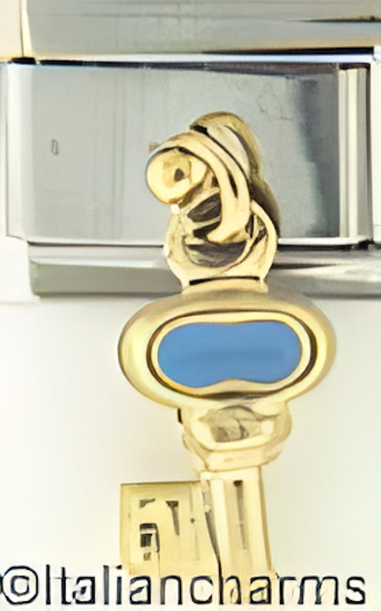Dangle Light Blue Key to My Heart