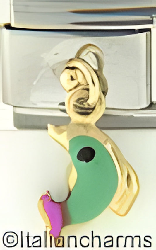 Dangle Puffy Green Dolphin