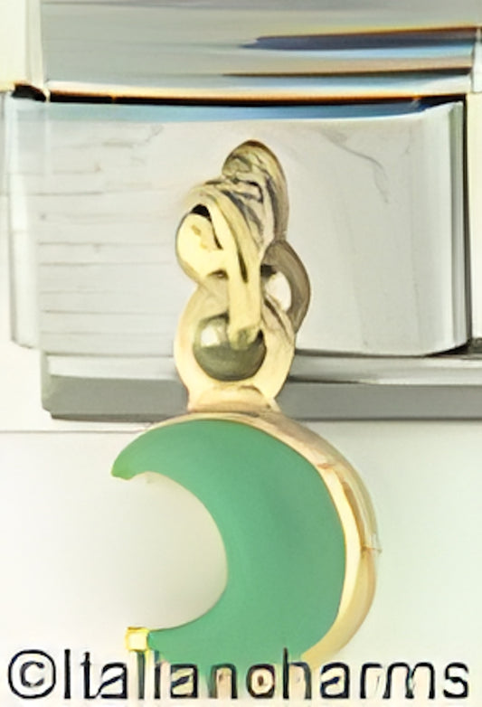 Dangle Puffy Green Moon