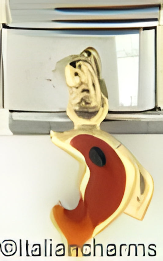 Dangle Puffy Red Dolphin