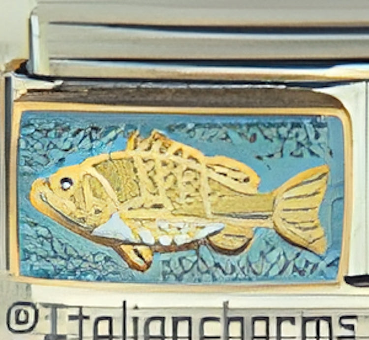 Blue Gill Fish on Sparkle Blue