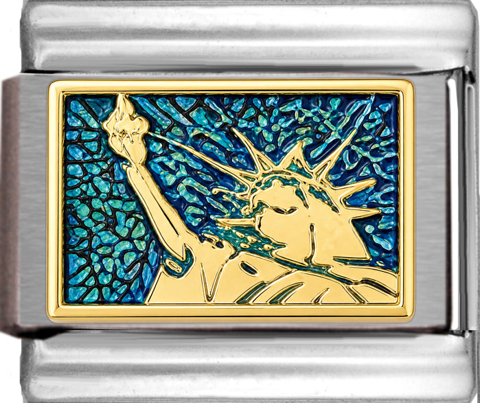 Statue of Liberty on Sparkle Teal