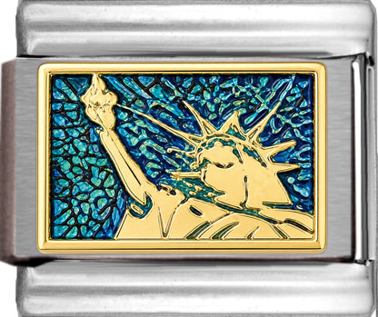 Statue of Liberty on Sparkle Teal