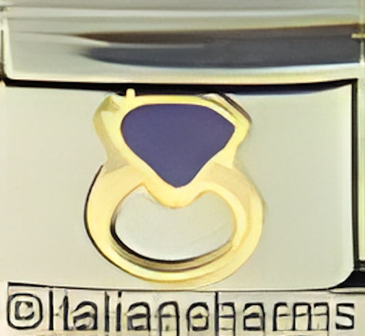 Amethyst enamel ring