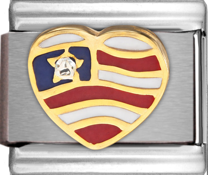 Heart Flag with Stone by Patty Ann