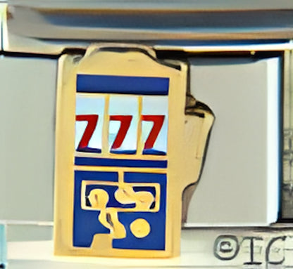 Blue Slot Machine by Patty Ann
