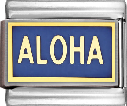 ALOHA on Blue by Patty Ann