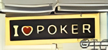 Double Link I Love Poker on Black by Patty Ann