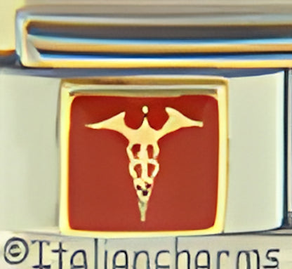 Caduceus on Red