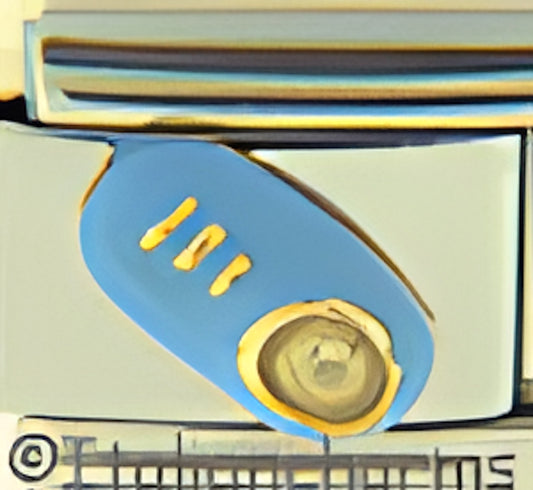 Deluxe Raised Blue Baby Shoe