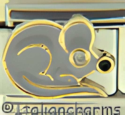 Gray Mouse with CZ Eye