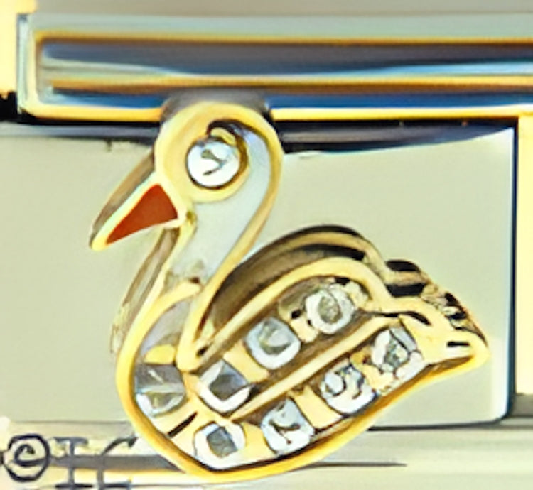 White Swan with CZ Wings