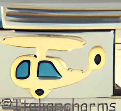 Helicopter with Blue Windows