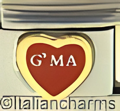 Gma on Red Heart by Patty Ann