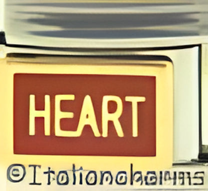 HEART Text on Red by Patty Ann
