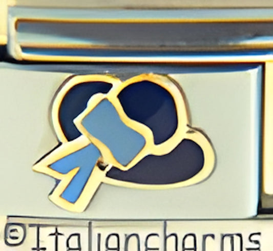 Blue Hat with Light Blue Ribbon