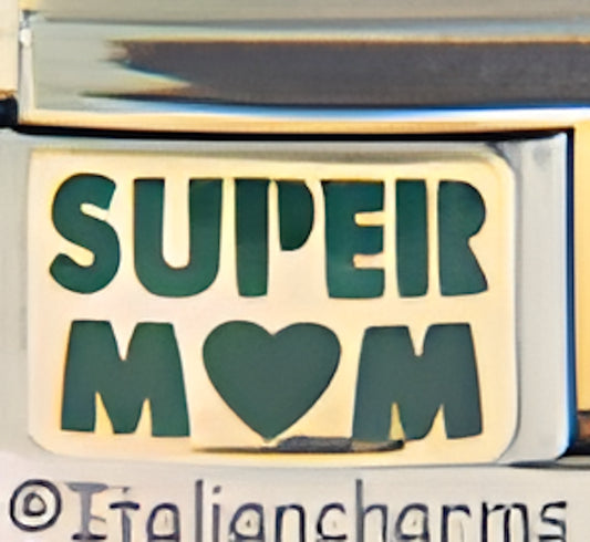 Green Super Mom on Gold